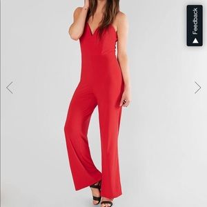NWOT DAYTRIP V-Wire Red Jumpsuit